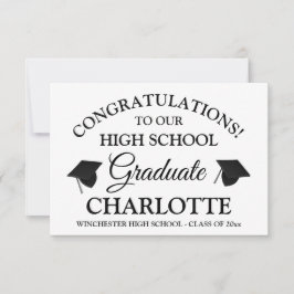 Grattisar till vår svartvita anpassningsbar studen kort