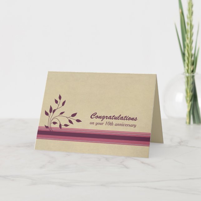 Grattisar tioårsdag anställd kort (Framsida)