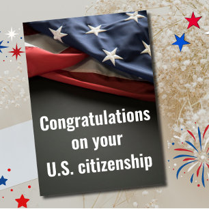 Grattisar US CitizCitizCitizCitizen American Flagg Kort