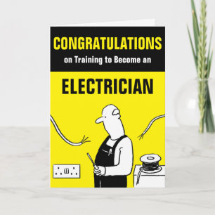 Grattisar Utbildning för att bli elektriker Kort