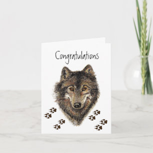 Grattisar, Vargar, Varg Tracks Animal Card Kort