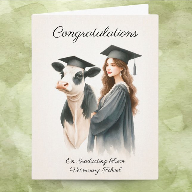 Grattisar Veterinärskolecka och Student Kort (Celebrate their journey from hoof to heal with joy!)