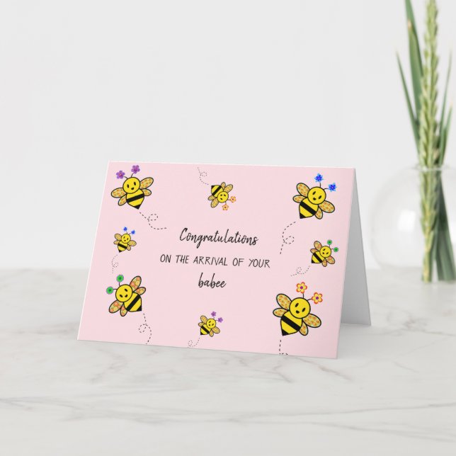 Grattisar vid ankomsten av ditt Babee-kort Kort (Framsida)