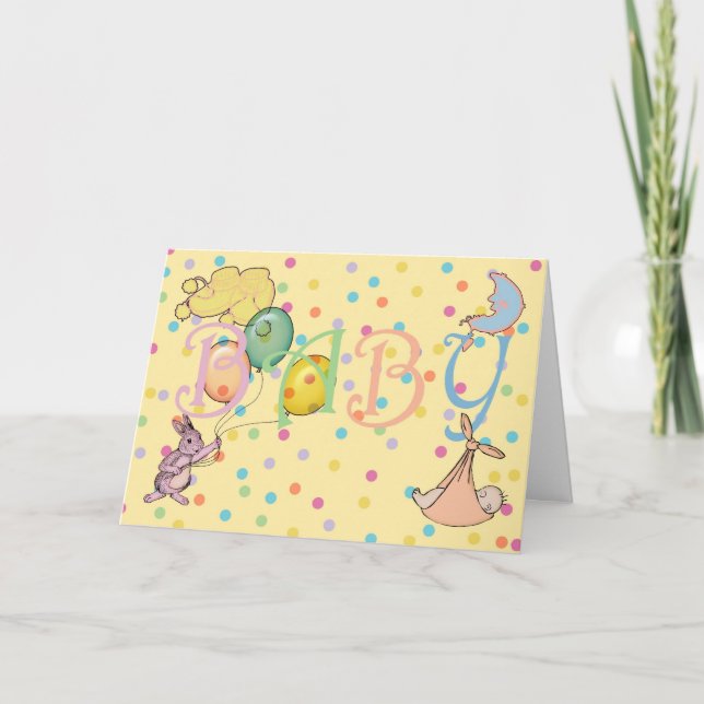 Grattisar vid födelsen av nyfödd bebis kort (Framsida)