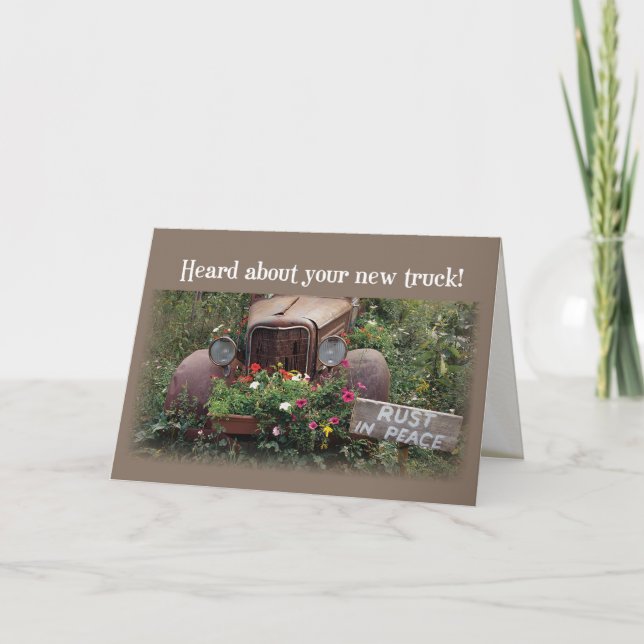 Grattisar vid Nya Lastbil Kort (Framsida)