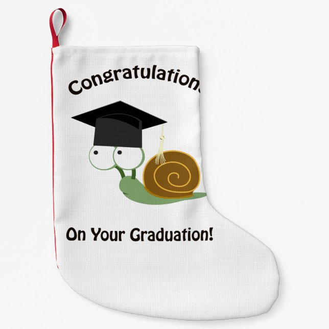 Grattisar vid Snigel vid Studenten Liten Julstrumpa (Framsidan)