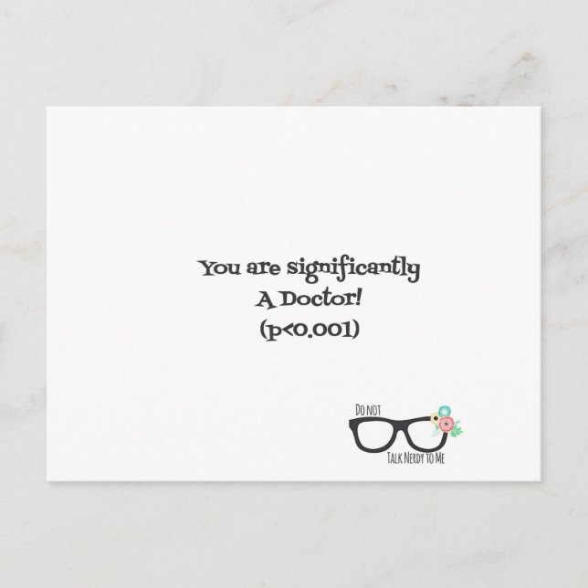 Grattisar, vykort för Doktor (Framsida)