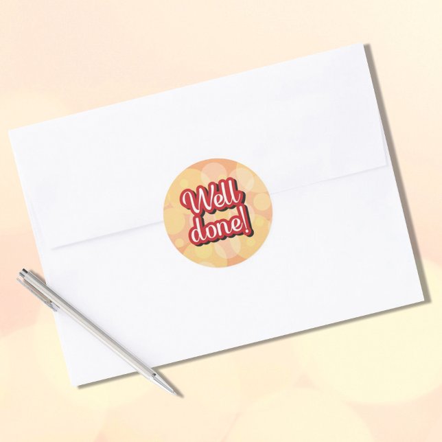 Grattisarna är välklara, klassiskt, rund etikett (Skapare uppladdad)