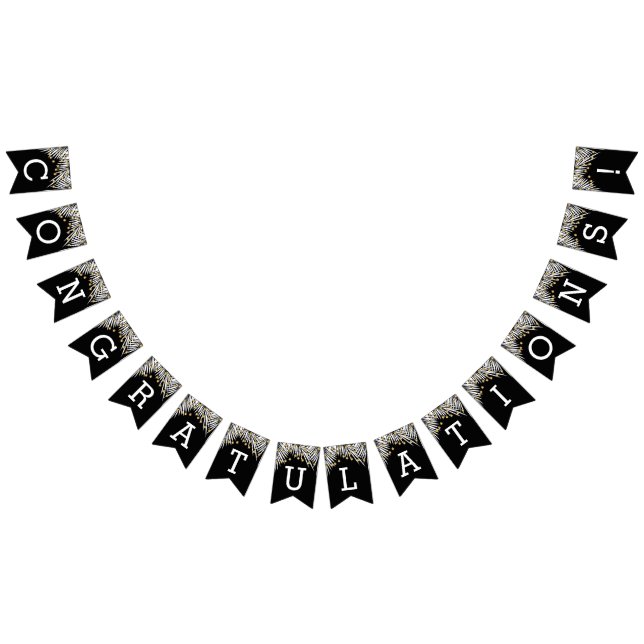 Grattisarna Black och Guld Vimplar (Alla)