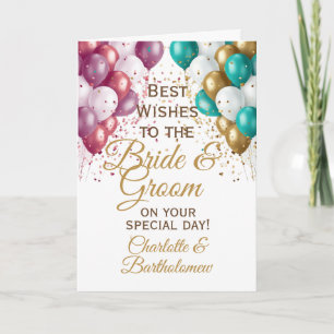 Grattisarna bröllop Bride & Groom Kort
