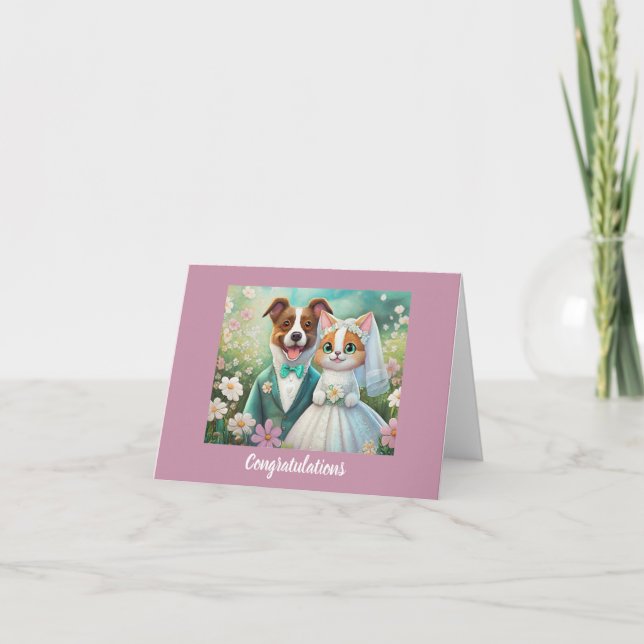 Grattisarna Cute Cat och Hund Kort (Framsida)