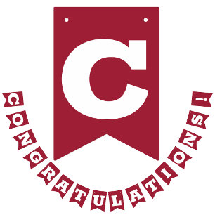 Grattisarna Grad Crimson och White Vimplar