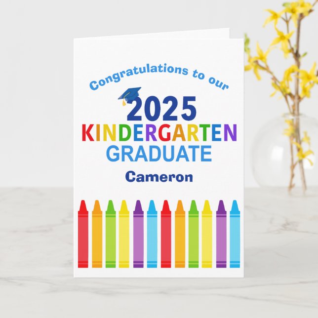 Grattisarna Kindergarten Student Anpassade Kort (Gul blomma)