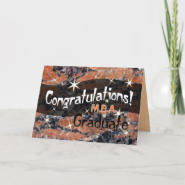 Grattisarna M.B.A. Student Orange och Black Kort