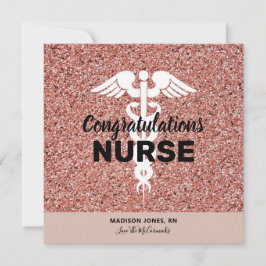 Grattisarna Nurse Ro Guld Glitter Studenten Kort