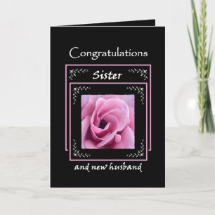 Grattisarna SISTER Bröllop - Rosa ros Kort