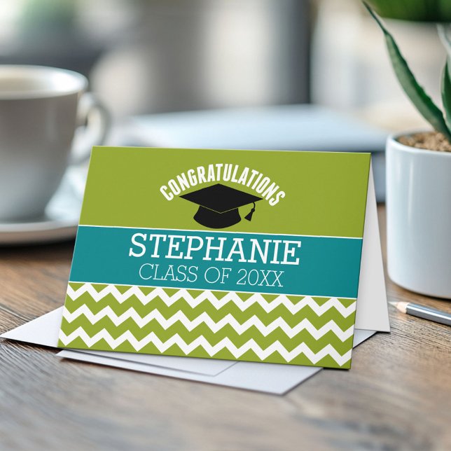 GRATTISARNA STUDENT - PERSONLIG STUDENTEN KORT (Custom, Personalized Graduation Congratulations - Folded Greeting Card)