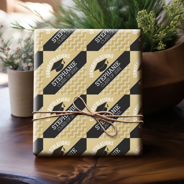 GRATTISARNA STUDENT - PERSONLIG STUDENTEN PRESENTPAPPER (Personalized Graduation Wrapping Paper)