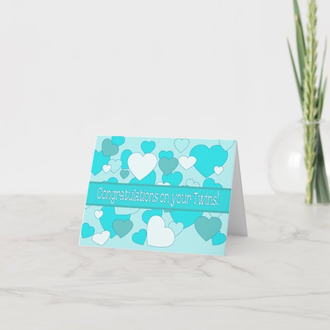 grattisarna twillingar Pojke Kort (Framsida)