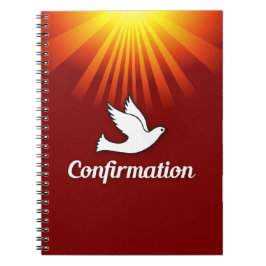 Grattisens bekräftelsedova med Guld/röd Anteckningsbok Med Spiral