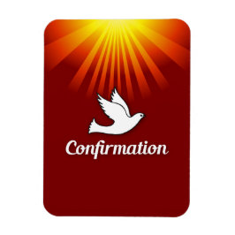 Grattisens bekräftelsedova med Guld/röd Magnet