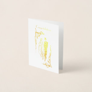 Grattisens Bröllopsdag Greeting Card Folierat Kort