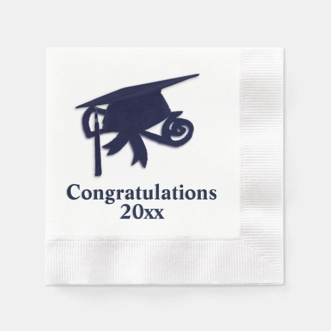 Grattisens marinkap Studenten Pappersservett (Framsidan)