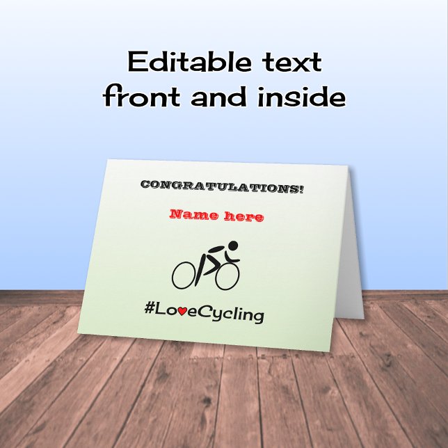 Grattisens personlig-cykling kort (Skapare uppladdad)