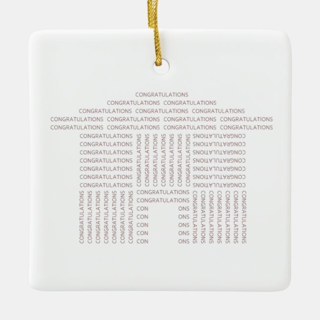 Grattishusprydnad Julgransprydnad Keramik (Framsida)