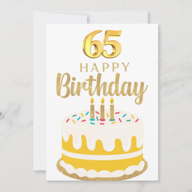 grattiskort för 65-årsdag inbjudningar (Framsida)