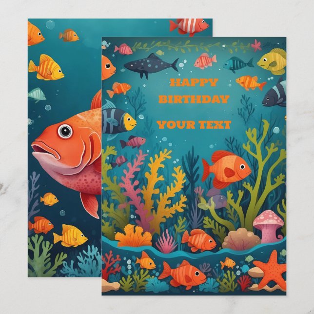 Grattiskort - Personligt födelsedagskort Inbjudningar (Fram/baksida)