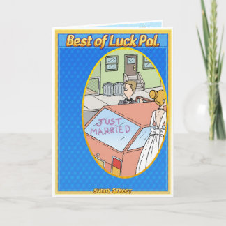 Grattisperson på bröllopsresa! kort