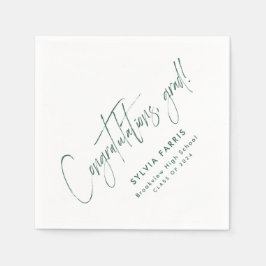 Grattiss grad enkel grönt studenten pappersservett