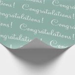 Grattiss Grönt Script-Möhippa Presentpapper<br><div class="desc">Söt grönt som är papper för ett vitt skript av bröllop,  möhippa,  befordran,  nyfödd bebis etc. Enkel och söt.</div>