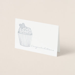 Grattiss Heart Cupkaka Bröllop Brida Shower Folierat Kort