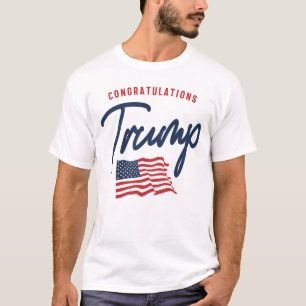 Grattiss Trump American Flagga T Shirt
