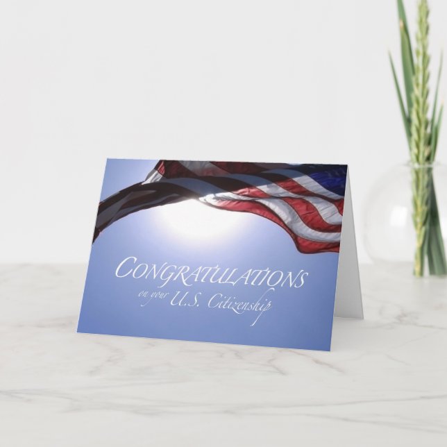 Grattiss US CitizCitizCitizCitizen US Flagga Kort (Framsida)