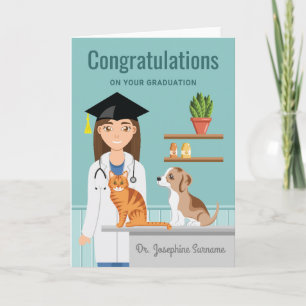 Grattiss Veterinarian Vet DVM Studenten Kort