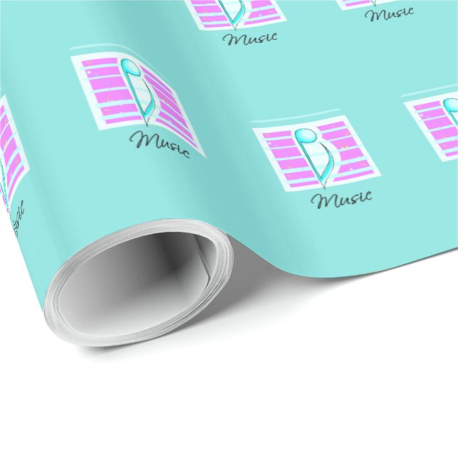 Grattulationskort, Musikframträdande Presentpapper (Rullad Hörn)