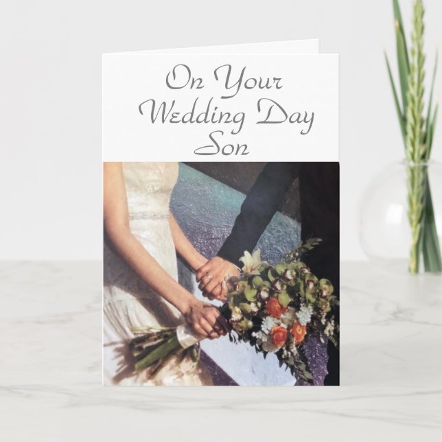 GRATTULERAR PÅ BRÖLLOPSDAGEN **SON** KORT (Framsida)