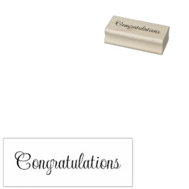 Gratulation Cursive Script Textmall Stämpel
