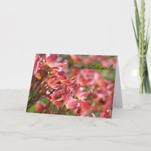 Gratulation! kort Rosa Dogwood Bröllop Gåvor