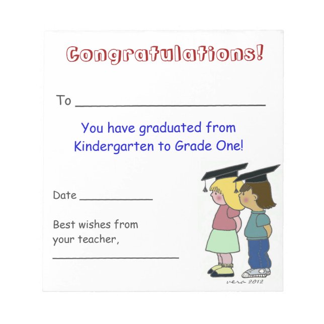 Gratulationer! Anteckningsblock (Framsida)