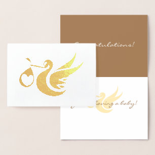 Gratulationer! Du har en baby Folierat Kort