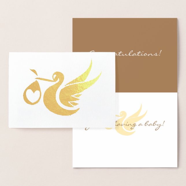Gratulationer! Du har en baby Folierat Kort (Display)