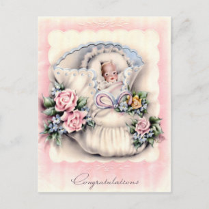Gratulationer för ny baby vykort