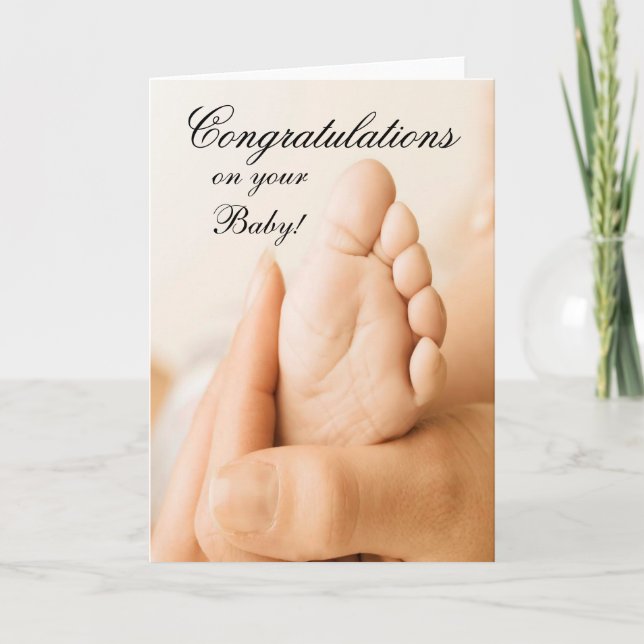 Gratulationer till ditt baby-kort kort (Framsida)