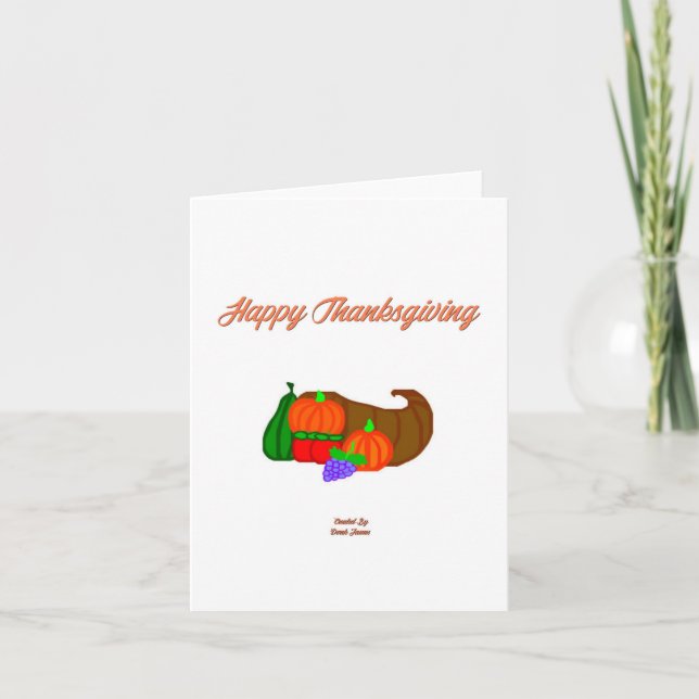 Gratulationkort med överflöd på Thanksgiving Kort (Framsida)