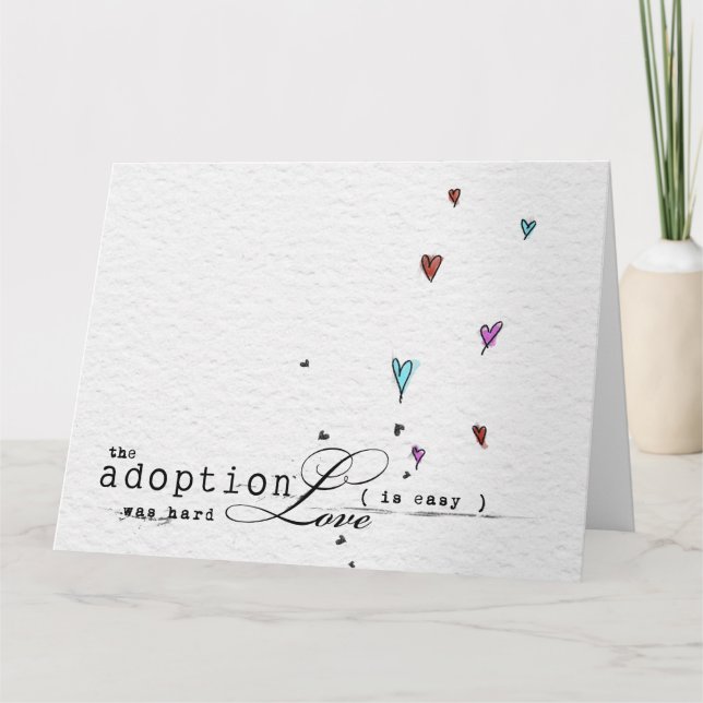 gratulationskort för adoption kort (Framsida)