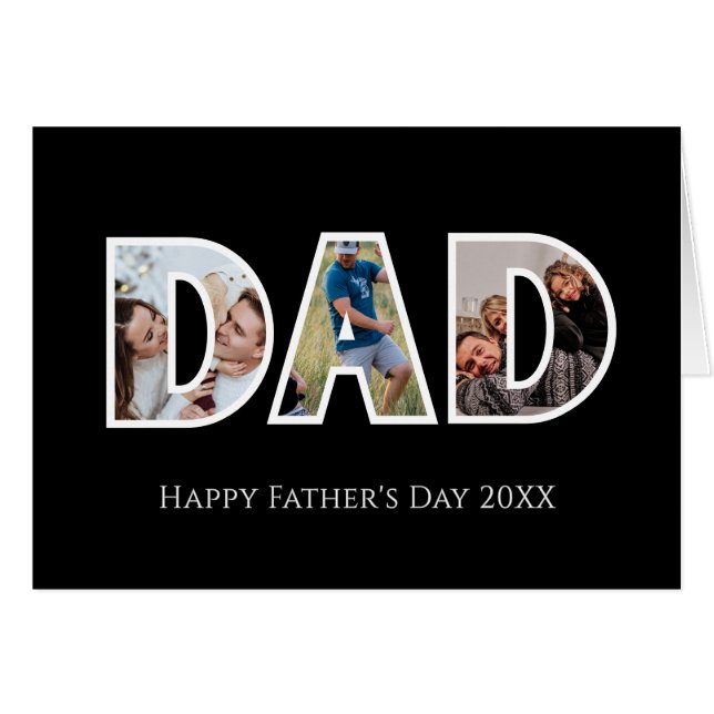 gratulationskort för fotohämtning i pappa hälsningskort (Framsidan Horizontal)